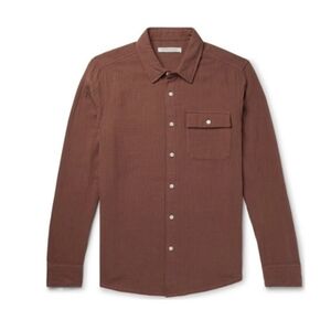 Outerknown Men's Ocotillo Textured Organic Cotton Button-Up Long-Sleeve Shirt